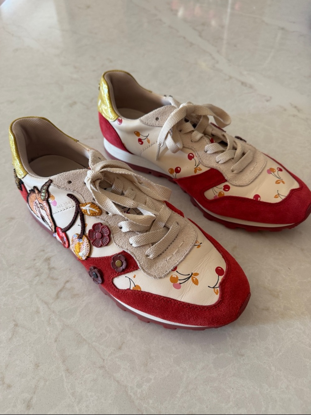 Coach Women's Size 9 Sneakers Unicorn Cherry C125 Runners  Tennis Shoes